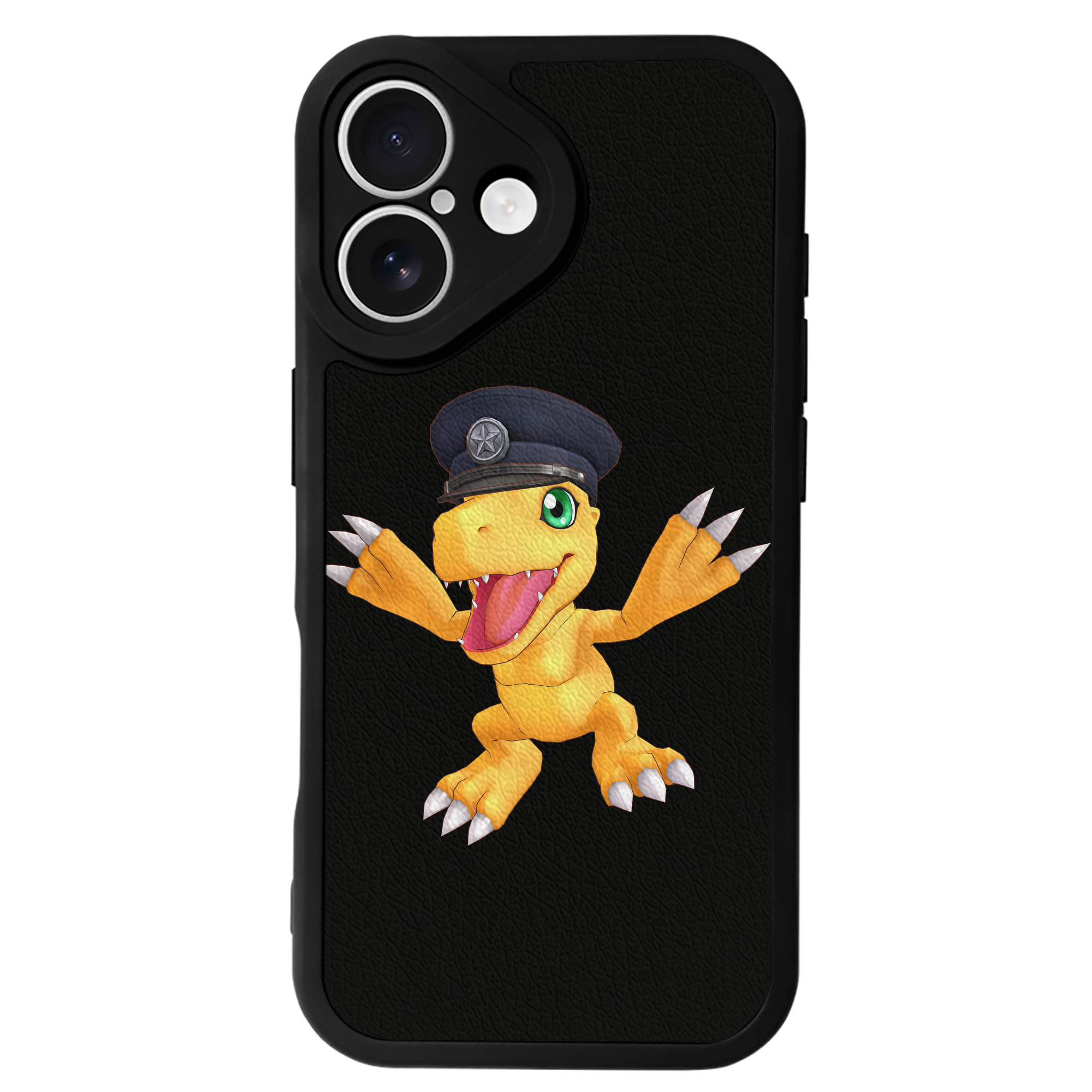 （画像用） Digimon デジタルモンスター/デジモン 【iPhone 16シリーズ対応】シリコンスマホケース（レザー調） 材質：シリコン